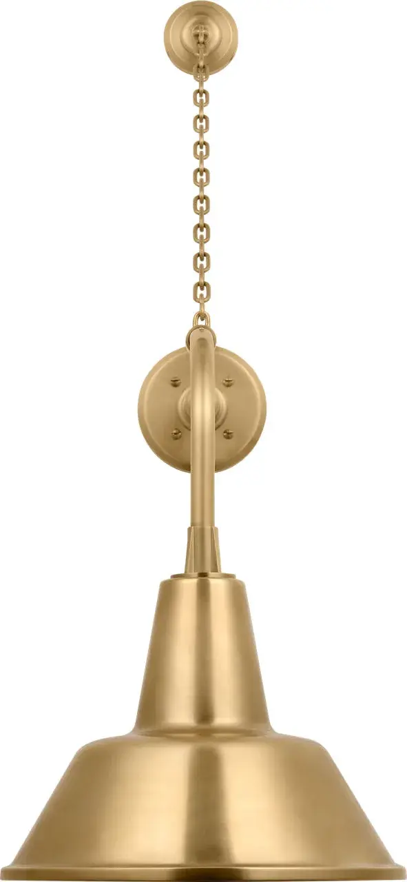 The Academy 20" Barn Light combines authentic farmhouse charm with durable outdoor construction. Its hand-rubbed antique brass finish and substantial 20" width make it ideal for larger exterior walls and entryways.