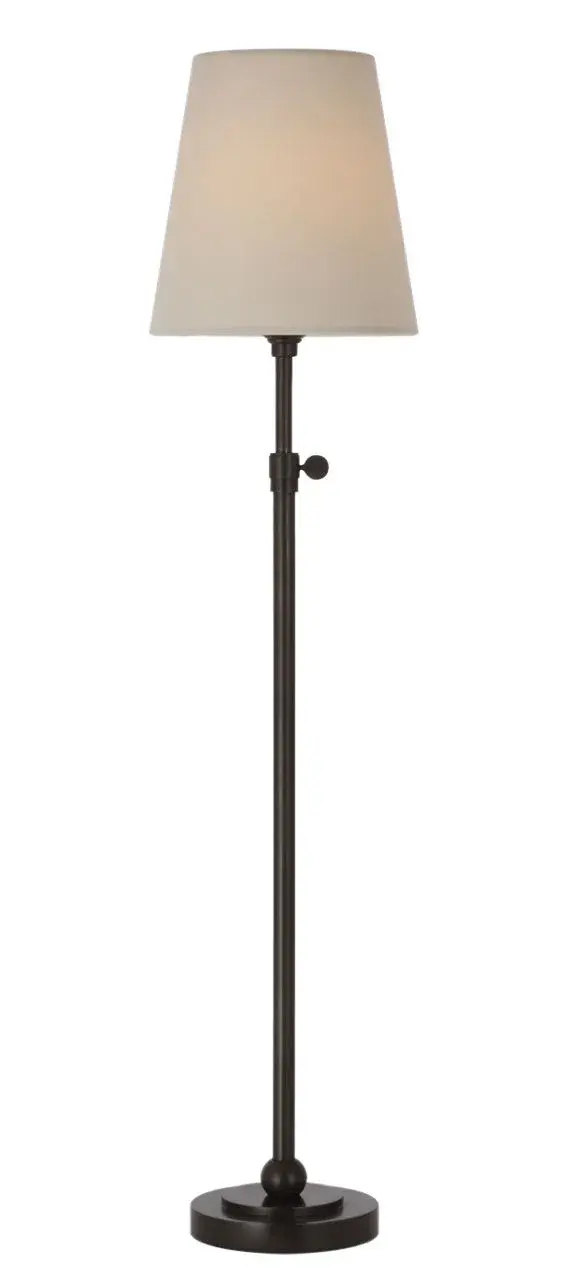 Bryant 27" Adjustable Cordless Table Lamp in Bronze with Linen Shade - Image 1