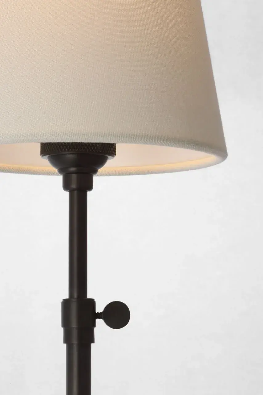 Bryant 27" Adjustable Cordless Table Lamp in Bronze with Linen Shade - Image 5