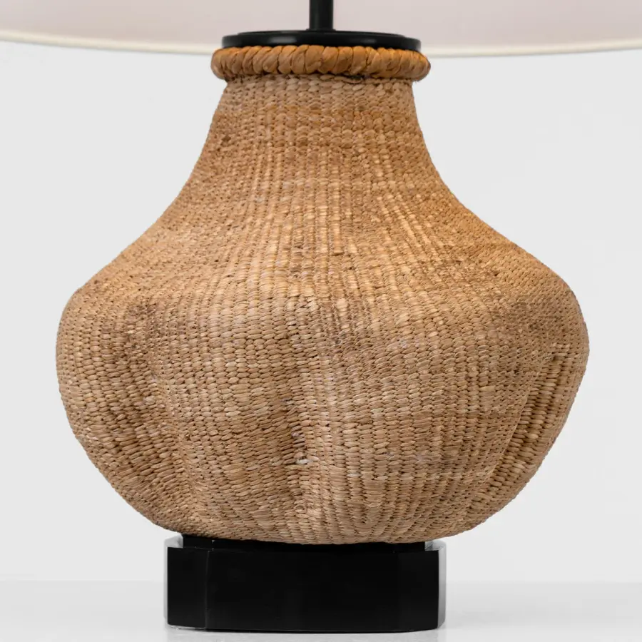 Tahiti 25" Table Lamp in Toast with Linen Shade - Image 6