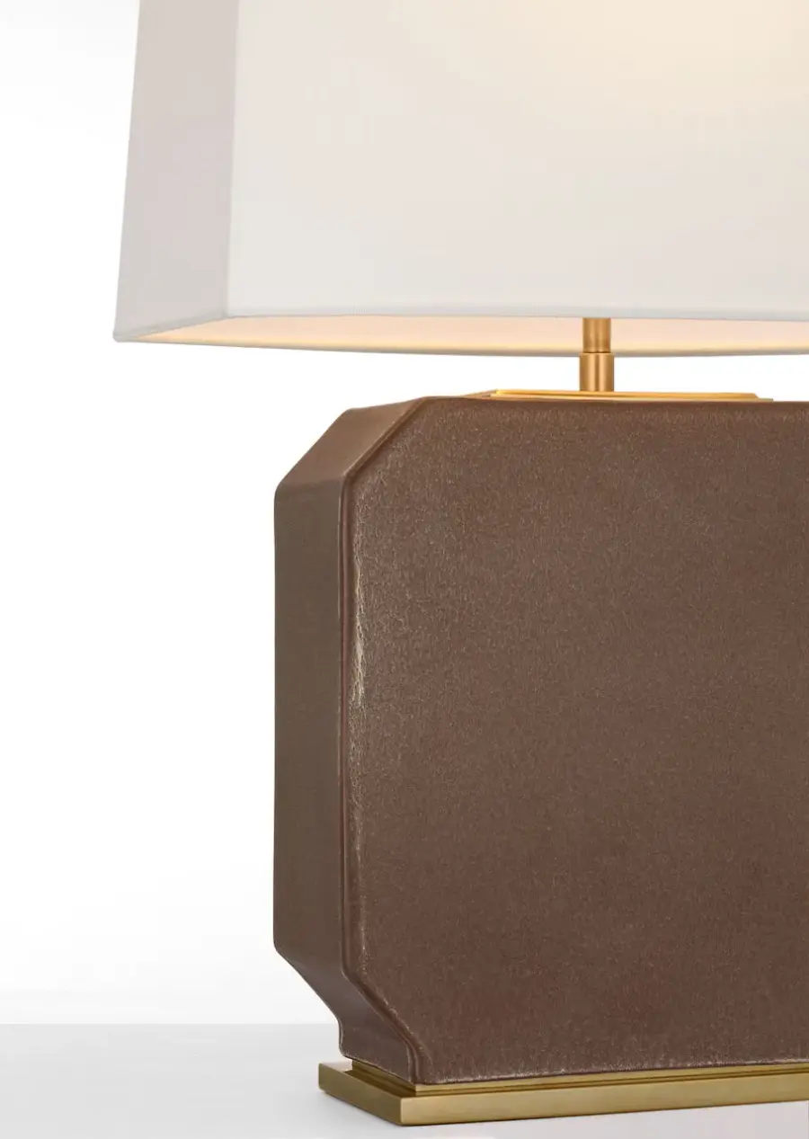 Elegant Coastal-Inspired Table Lamp with Textured Ceramic Base - Image 2