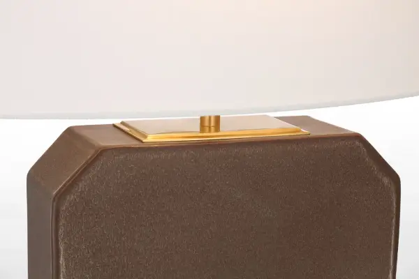 Elegant Coastal-Inspired Table Lamp with Textured Ceramic Base - Image 3