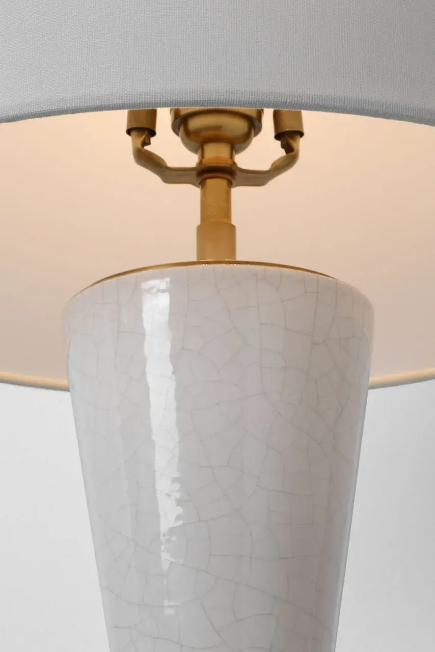 Elegant Crackled Ivory Table Lamp with Timeless Coastal Appeal - Image 6