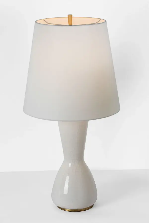 Elegant Crackled Ivory Table Lamp with Timeless Coastal Appeal - Image 8