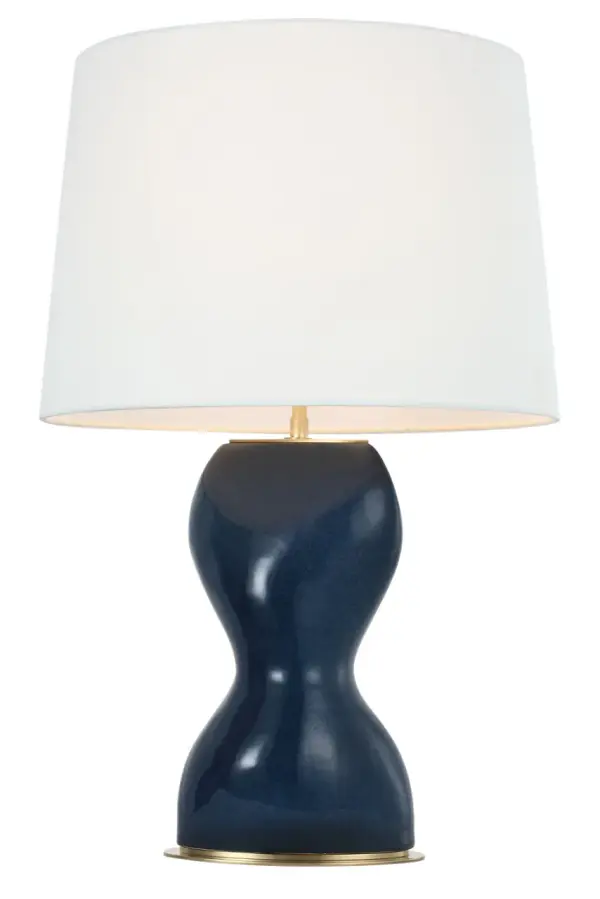 Sophisticated Organic Table Lamp with Artisanal Sandy Midnight Finish - Image 4