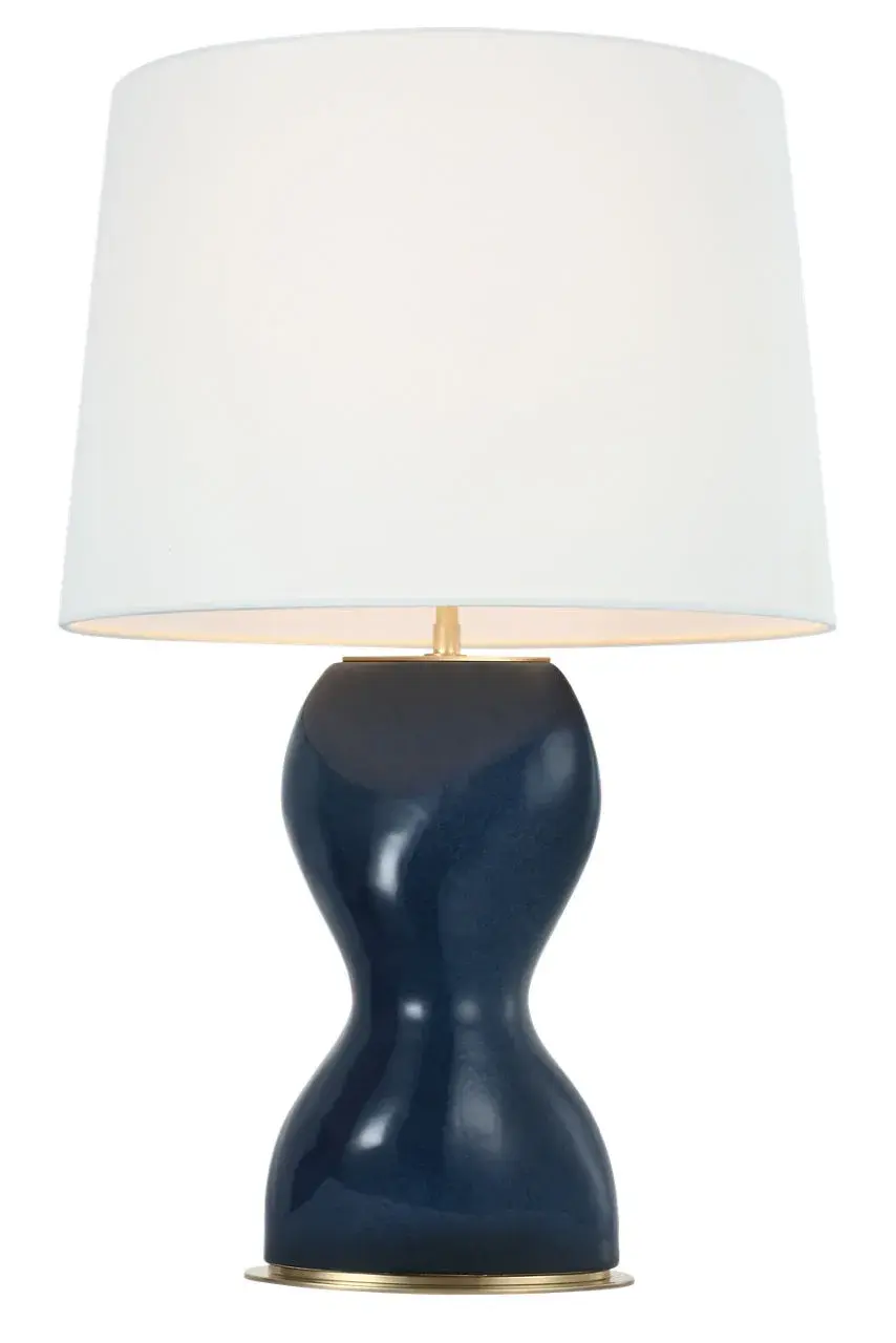 Sophisticated Organic Table Lamp with Artisanal Sandy Midnight Finish - Image 4