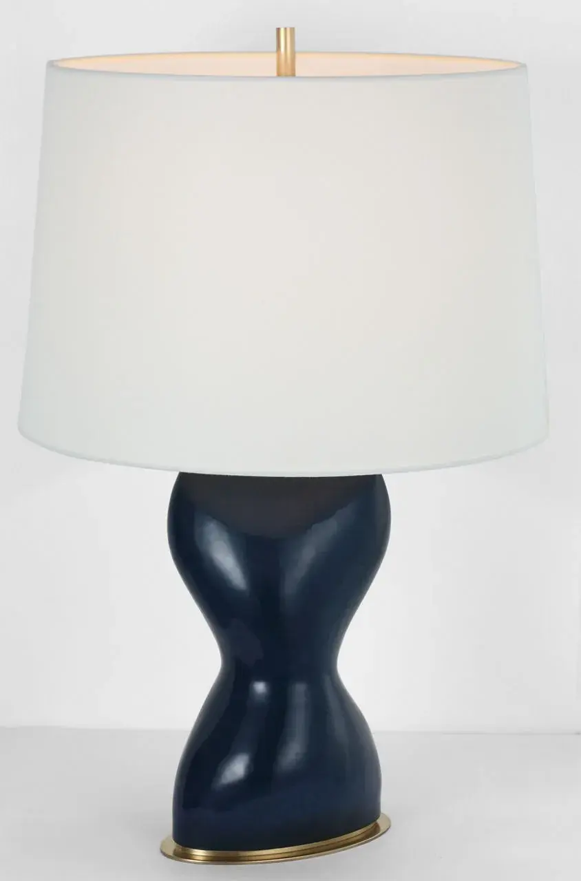 Sophisticated Organic Table Lamp with Artisanal Sandy Midnight Finish - Image 5