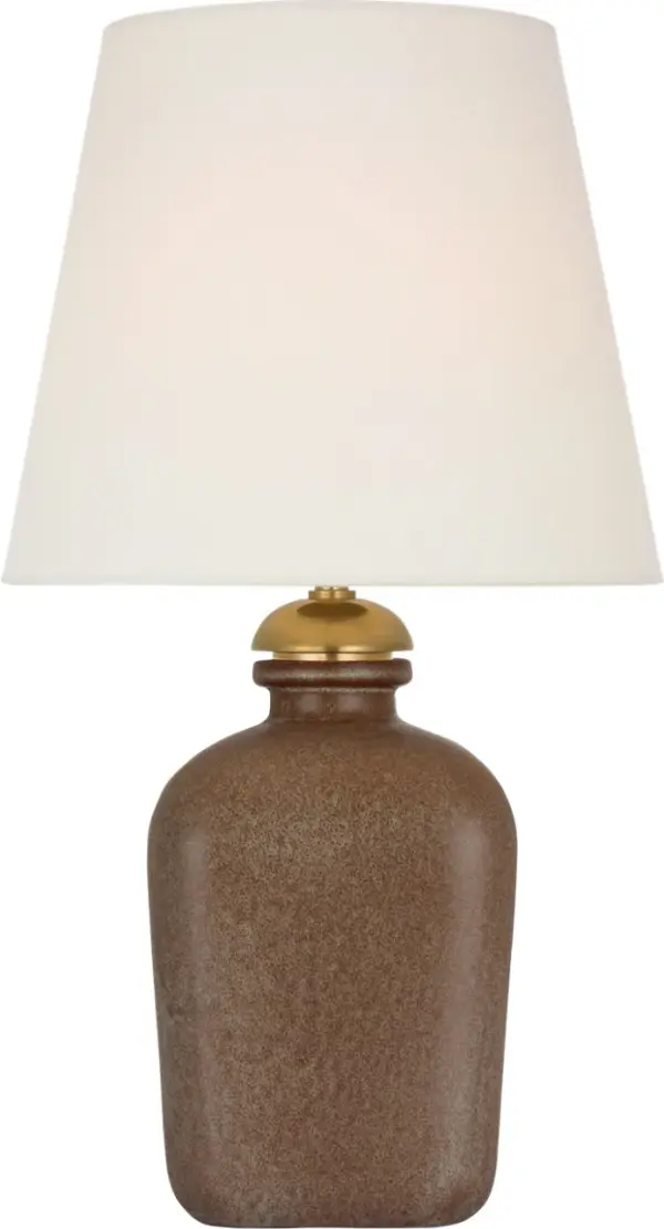 The Josy cordless table lamp combines sophisticated Positano Sand ceramic base with practical wireless functionality. At 17" tall with a linen shade, it delivers ambient lighting anywhere without cord constraints. - alternate view