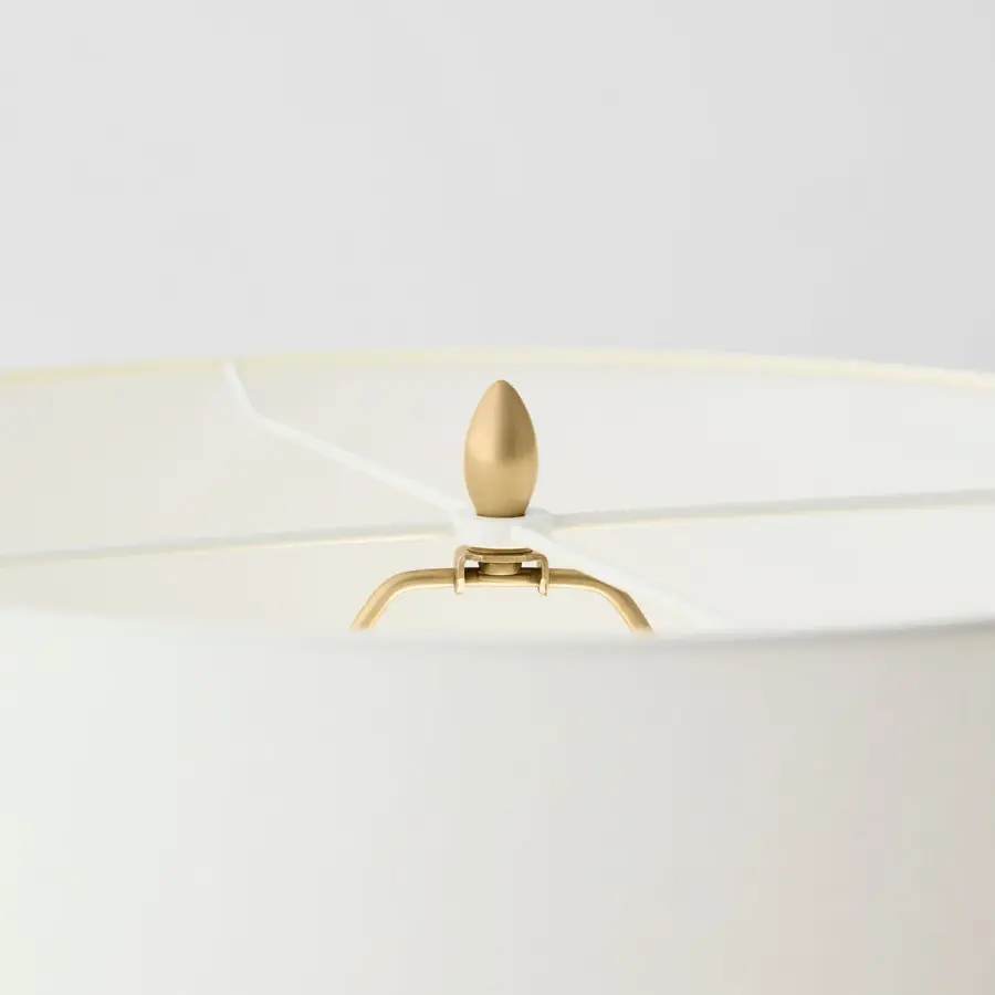 Sao Paulo 29" Table Lamp in Crackled Robin with Linen Shade - Image 2