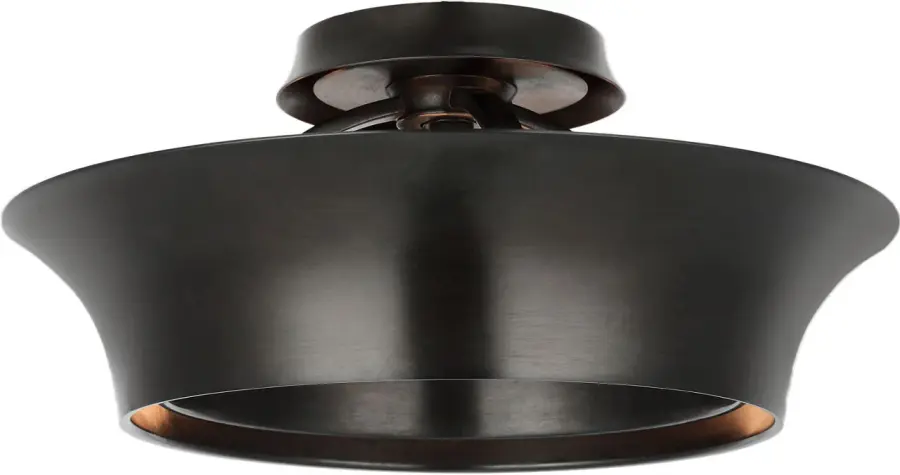 Garland 15" Dual Lit Ring Semi-Flush Mount in Aged Iron - Image 1