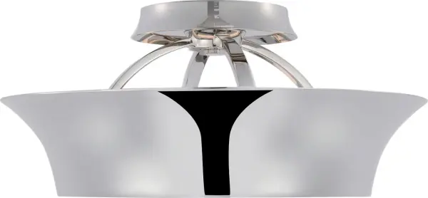 The Garland semi-flush mount features a sophisticated dual-lit ring design that provides both ambient and accent lighting. Its 15-inch diameter and polished nickel finish make it ideal for smaller spaces requiring elegant illumination.