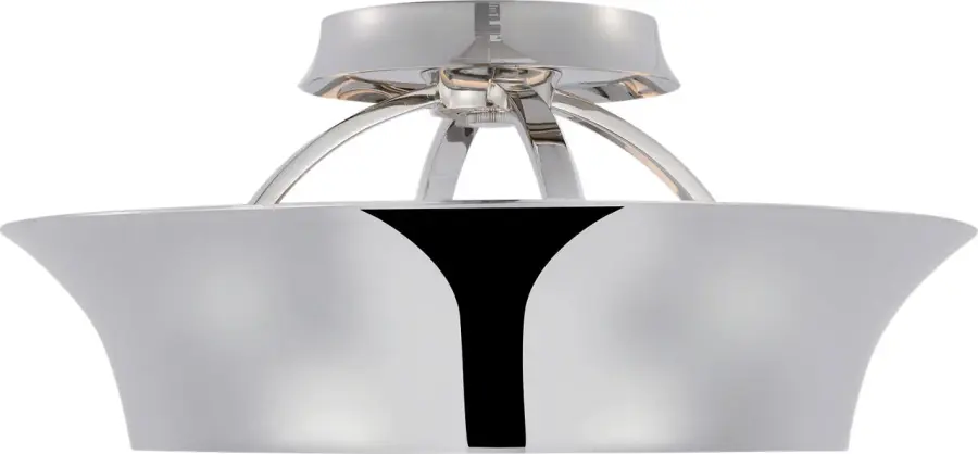 Garland 15" Dual Lit Ring Semi-Flush Mount in Polished Nickel - Image 1