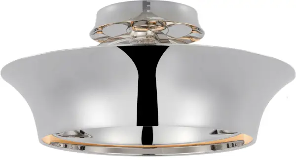 The Garland semi-flush mount features a sophisticated dual-lit ring design that provides both ambient and accent lighting. Its 15-inch diameter and polished nickel finish make it ideal for smaller spaces requiring elegant illumination. - alternate view