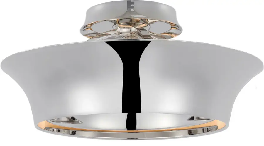 Garland 15" Dual Lit Ring Semi-Flush Mount in Polished Nickel - Image 2
