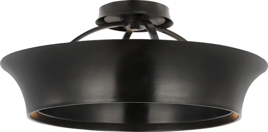 Garland 20" Dual Lit Ring Semi-Flush Mount in Aged Iron - Image 1