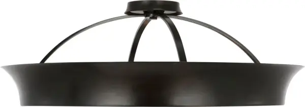The Garland flush mount combines contemporary ring design with dual lighting for dramatic effect. At 30" wide, it makes a bold statement while maintaining a low profile perfect for standard ceiling heights.