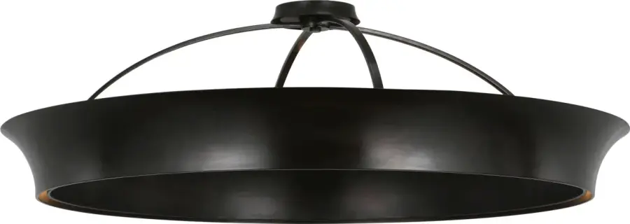 Garland 40" Dual Lit Ring Flush Mount in Aged Iron - Image 1