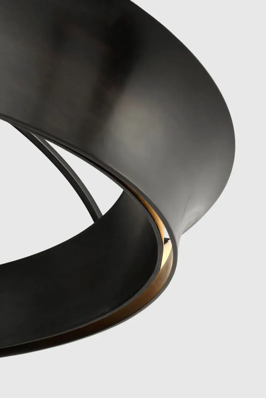 Garland 40" Dual Lit Ring Flush Mount in Aged Iron - Image 3