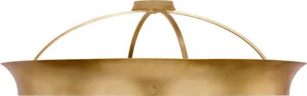 The Garland flush mount delivers dramatic impact with its generous 40-inch dual-lit ring design. The sophisticated gild finish adds warmth and elegance, making it perfect for contemporary and transitional spaces that demand a bold lighting statement.
