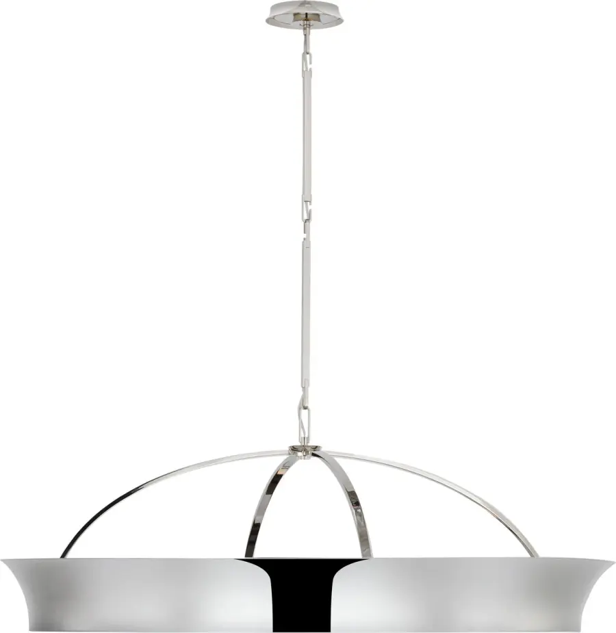 Garland 40" Dual Lit Ring Chandelier in Polished Nickel - Image 1