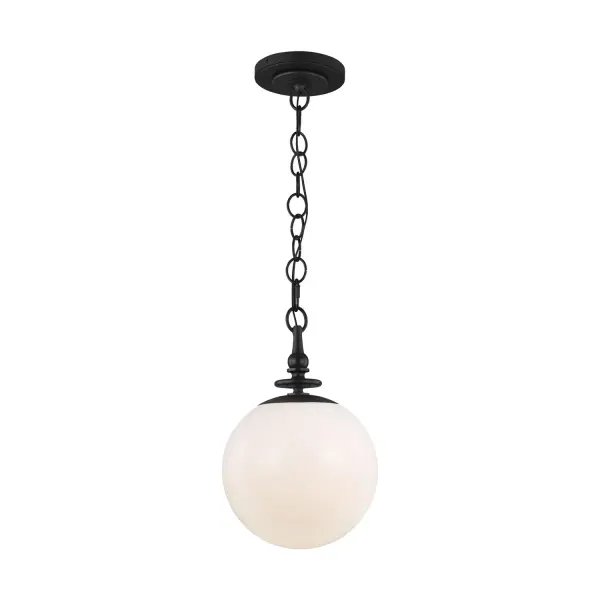 Capri One Light Pendant in Aged Iron