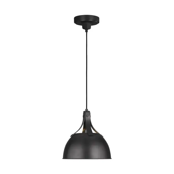 Logan One Light Pendant in Aged Iron