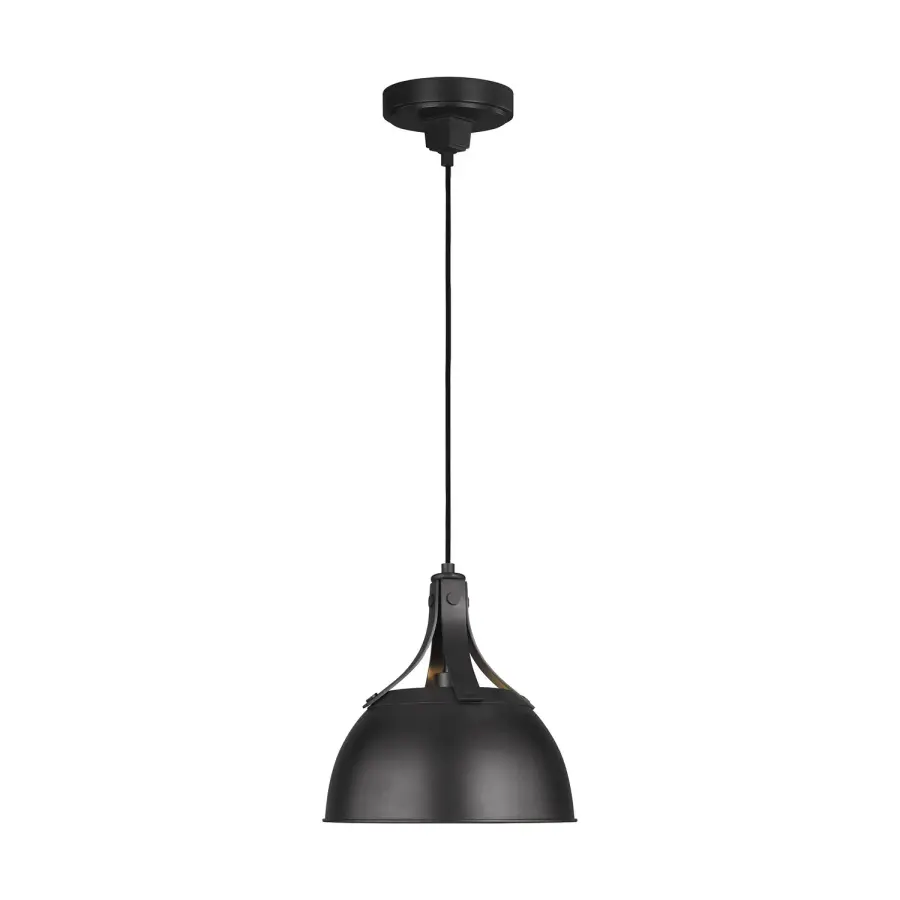 Logan One Light Pendant in Aged Iron