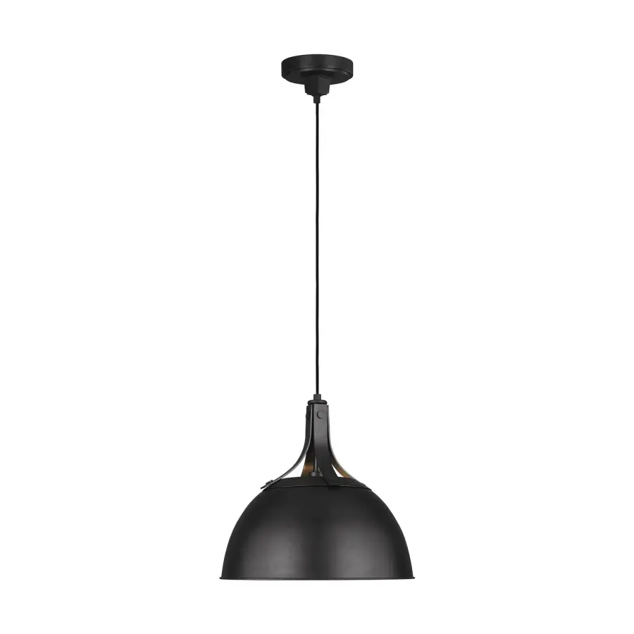 Logan One Light Pendant in Aged Iron
