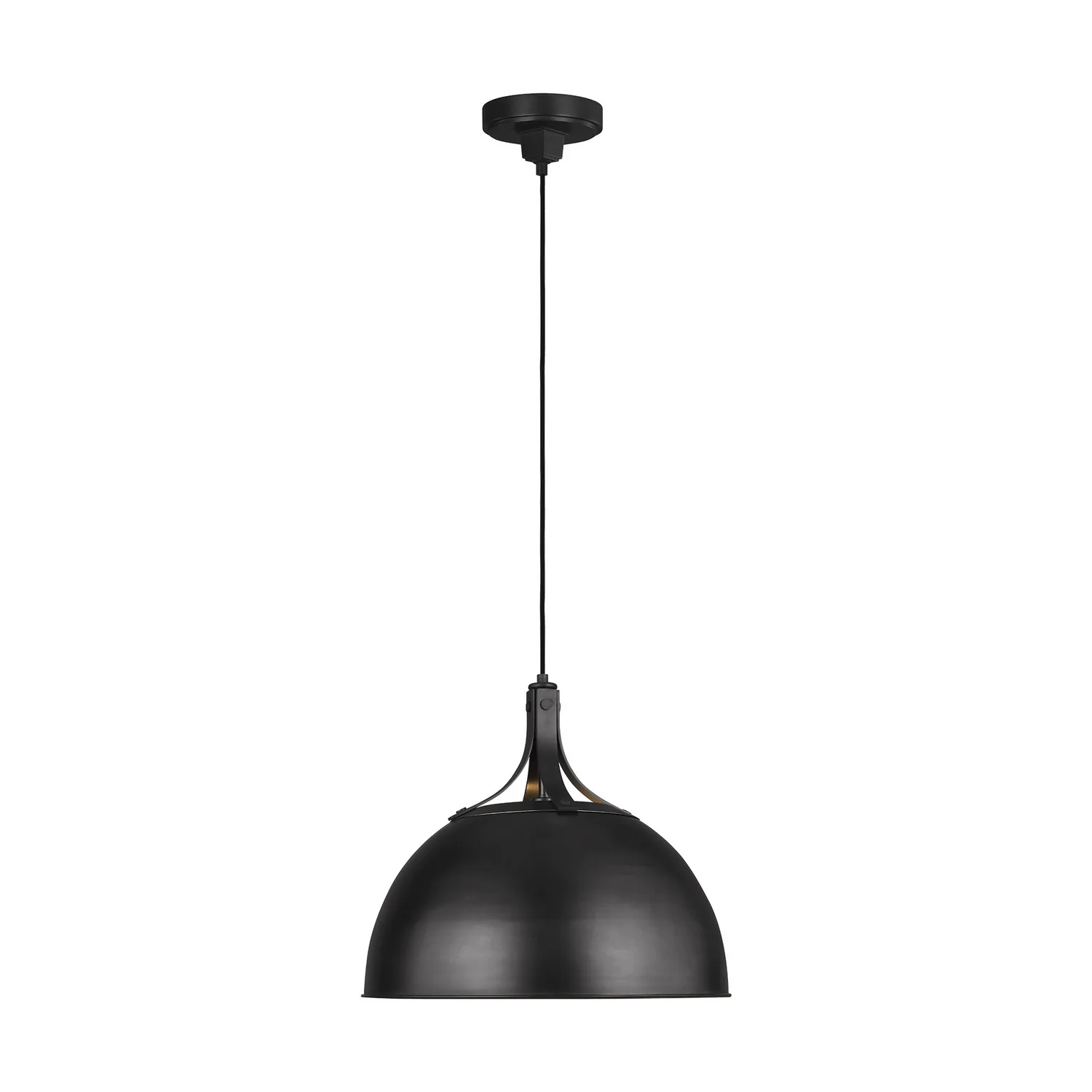 Logan One Light Pendant in Aged Iron