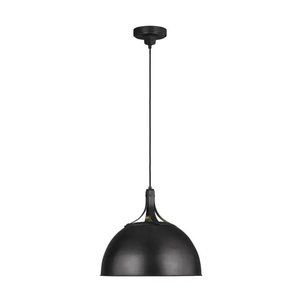 Logan One Light Pendant in Aged Iron