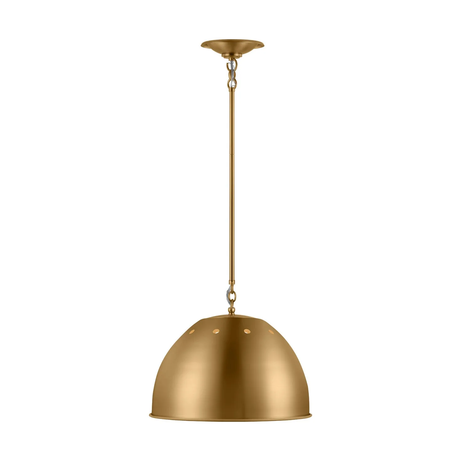 Robbie One Light Pendant in Burnished Brass