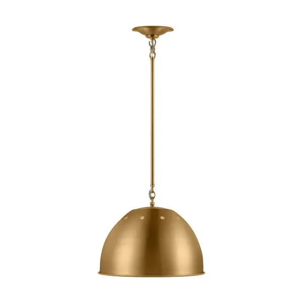 Robbie One Light Pendant in Burnished Brass
