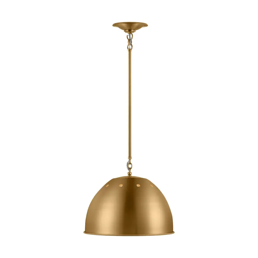 Robbie One Light Pendant in Burnished Brass