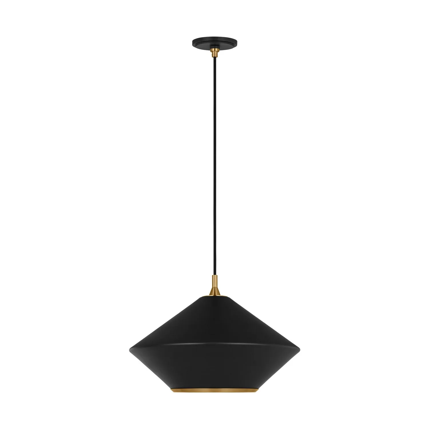 Stanza One Light Pendant in Midnight Black