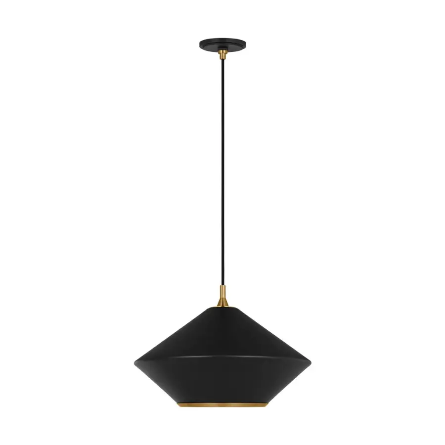 Stanza One Light Pendant in Midnight Black