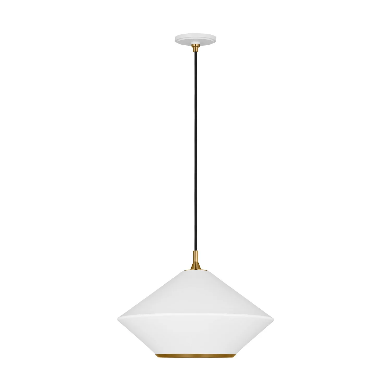 Stanza One Light Pendant in Matte White
