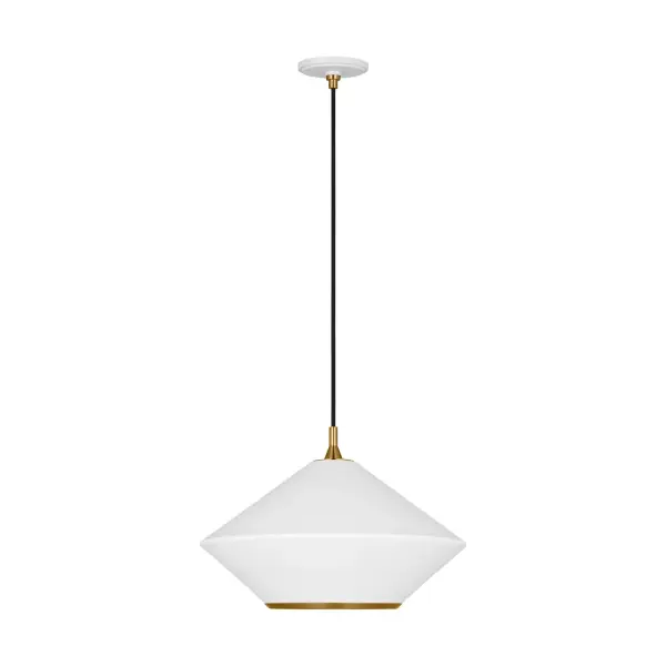 Stanza One Light Pendant in Matte White