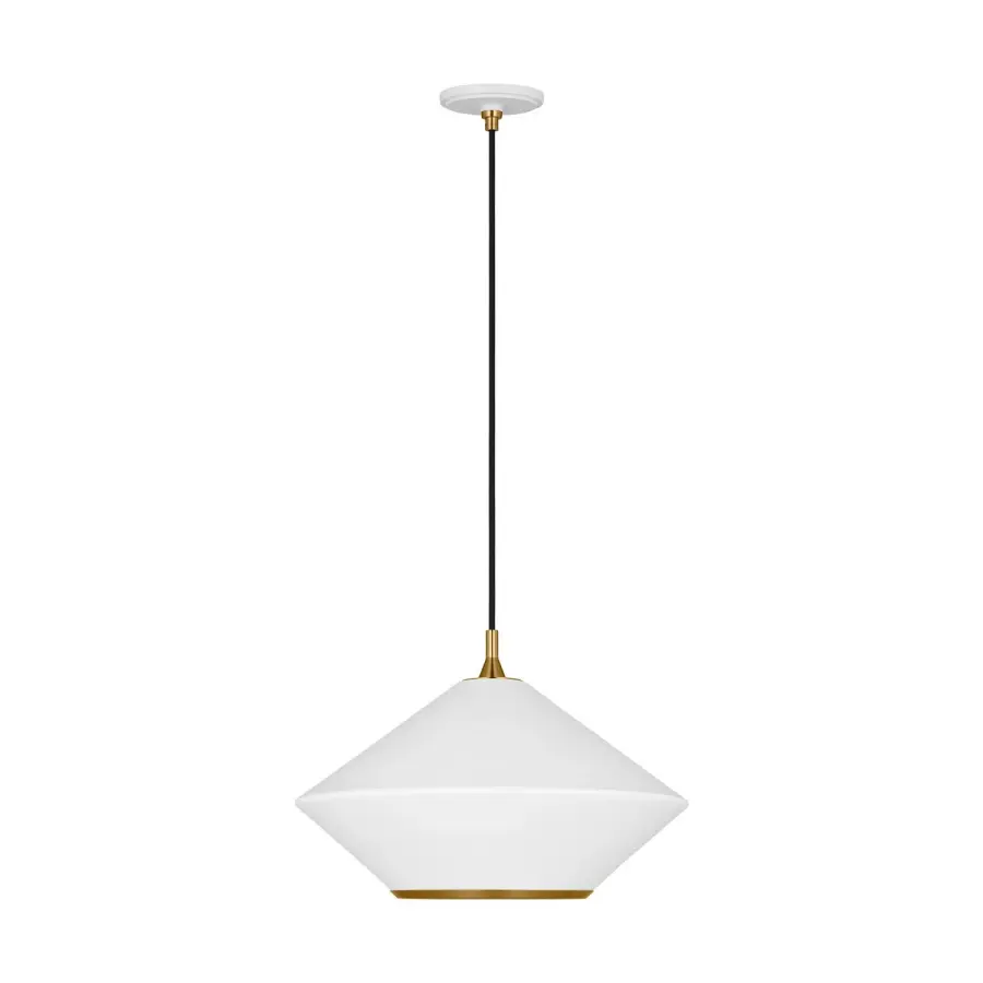 Stanza One Light Pendant in Matte White
