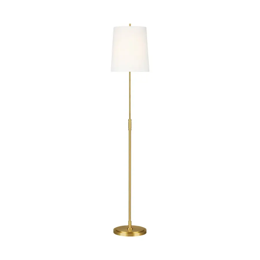 Beckham Classic One Light Floor Lamp in Burnished Brass
