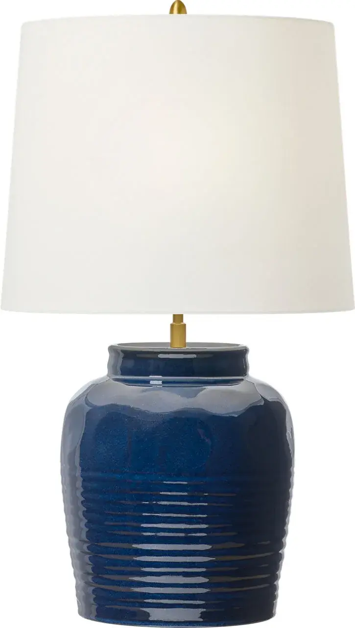Selena Medium Table Lamp in Mixed Blue Brown - Image 2