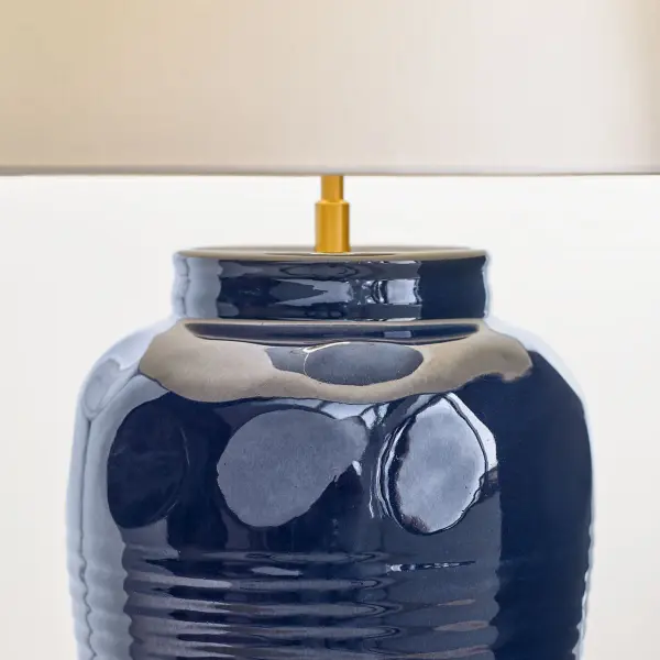 Selena Medium Table Lamp in Mixed Blue Brown - Image 4
