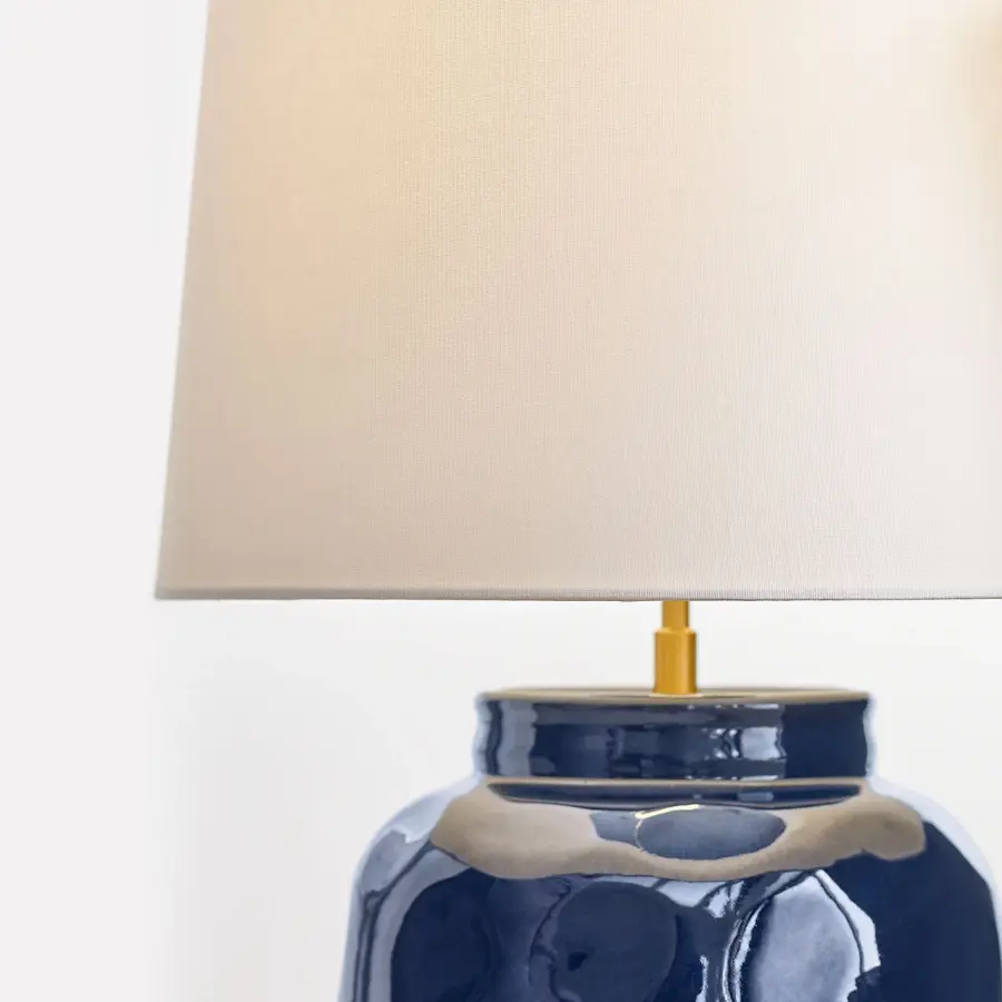 Selena Medium Table Lamp in Mixed Blue Brown - Image 5