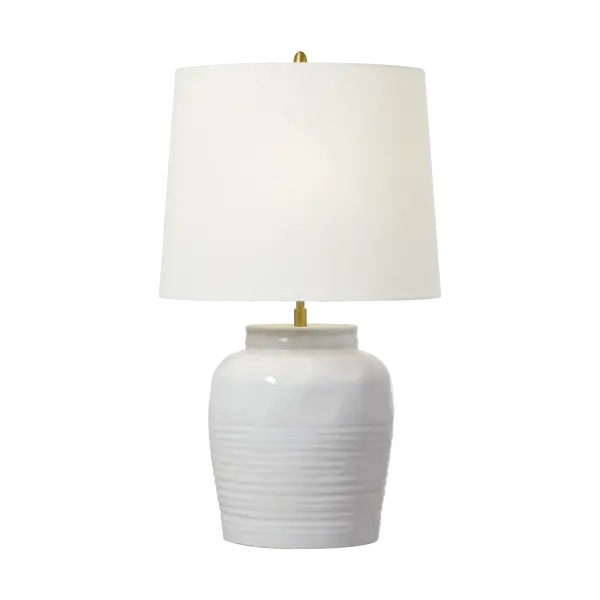 Selena Medium Table Lamp in Natural White - Image 1