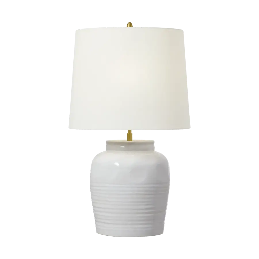 Selena Medium Table Lamp in Natural White - Image 1