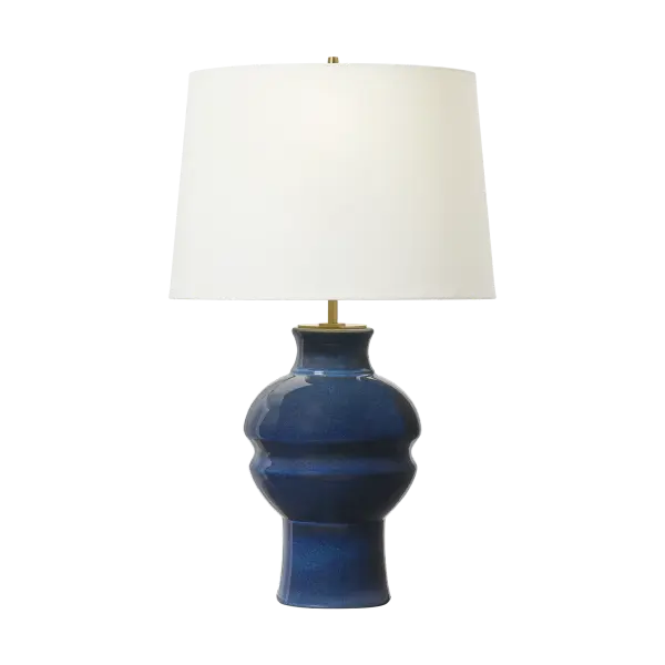 Nova Medium Table Lamp in Mixed Blue Brown - Image 1