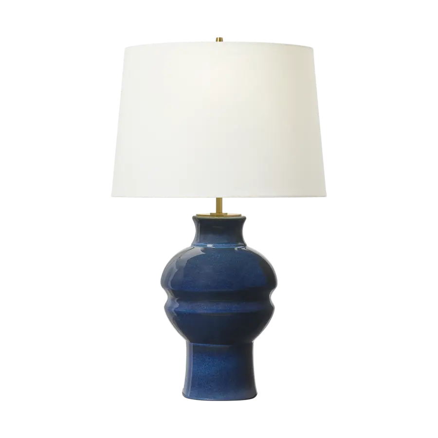 Nova Medium Table Lamp in Mixed Blue Brown - Image 1