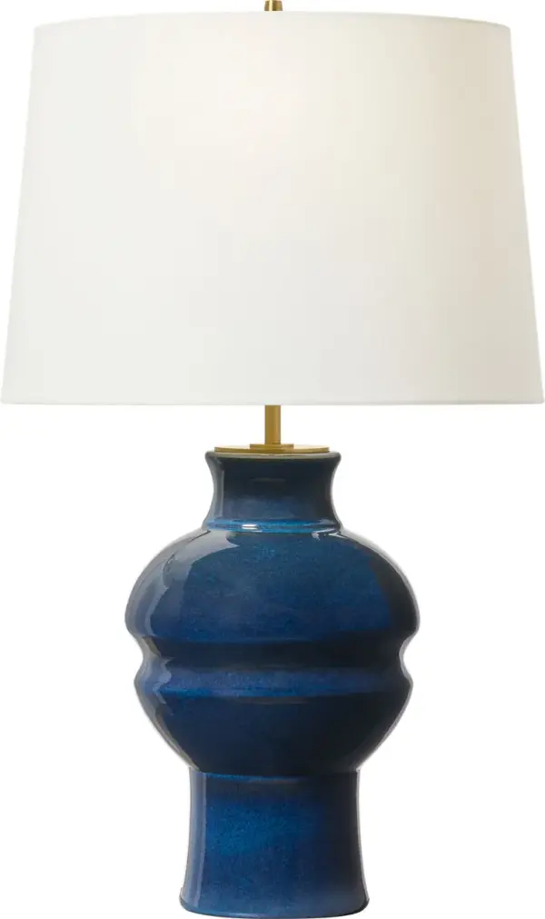 Nova Medium Table Lamp in Mixed Blue Brown - Image 2