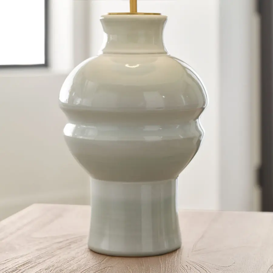 Nova Medium Table Lamp in Silk Green - Image 3