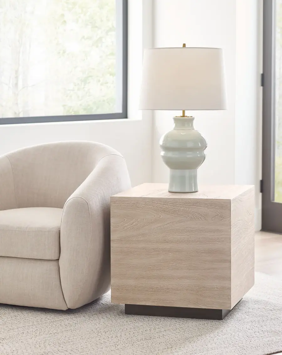 Nova Medium Table Lamp in Silk Green - Image 5