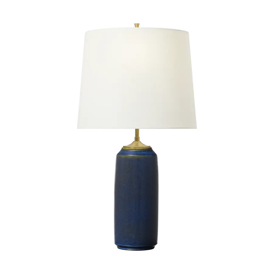 Cato Medium Table Lamp in Mixed Blue Brown - Image 1
